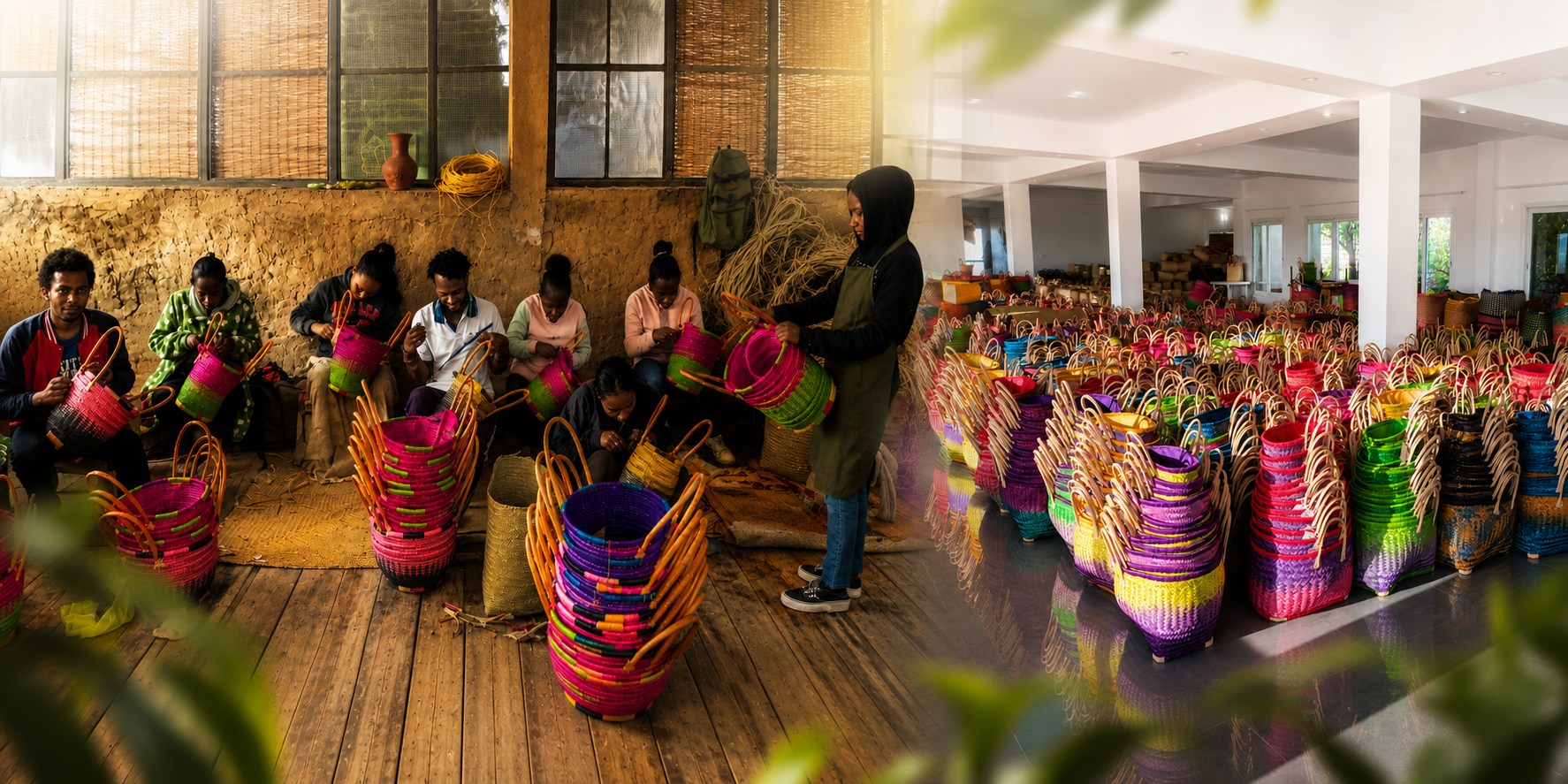 Créations artisanales Malagasy en fibres naturelles